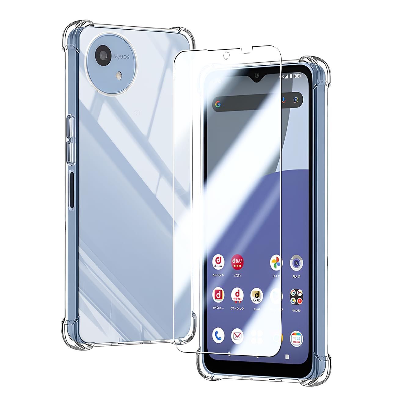 数量限定】Aquos wish4 ケース TPU+ガラスフィルムセット - メルカリ