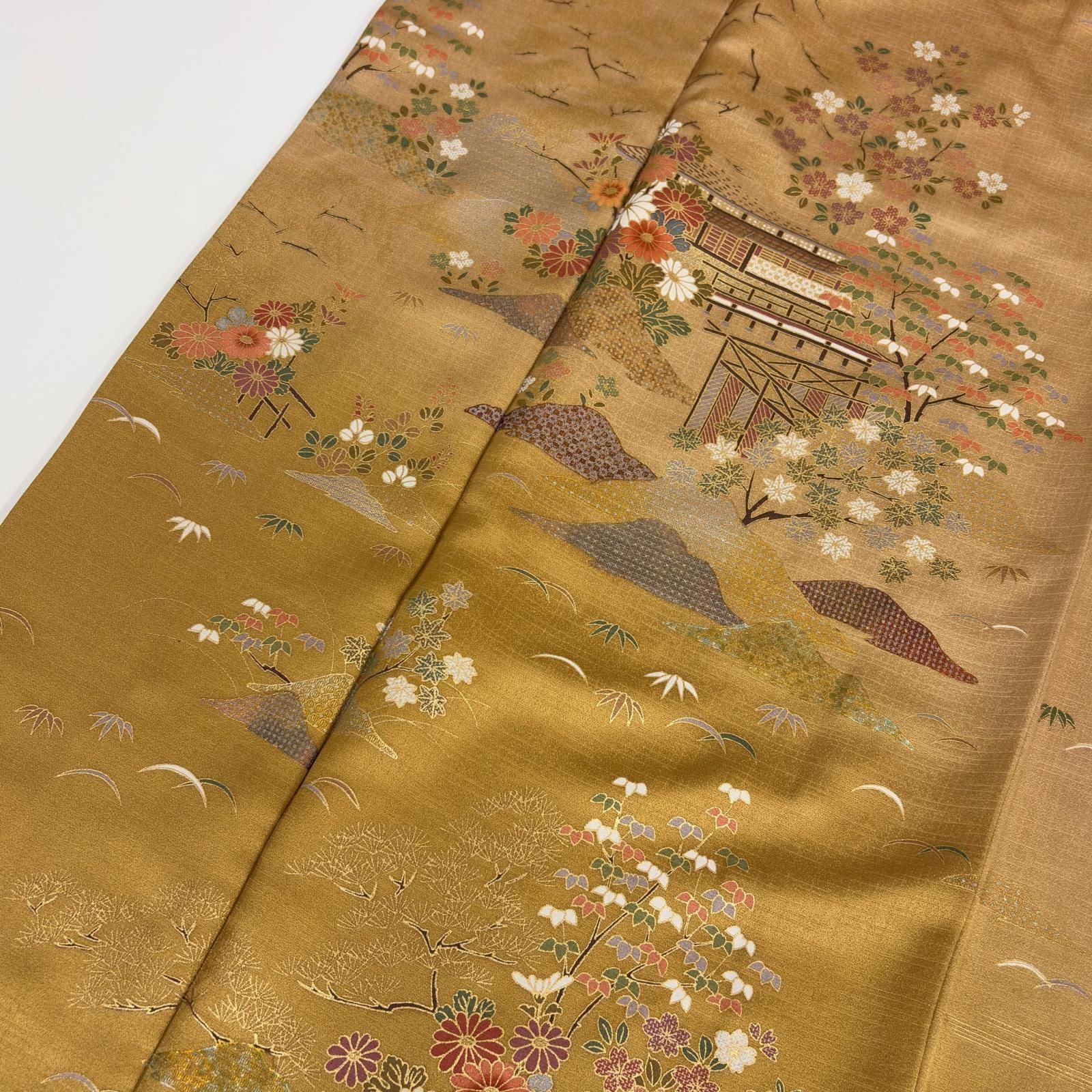 付け下げ 正絹 紋なし 上品な染めの花草 袷 着物 MK-9576 - メルカリ