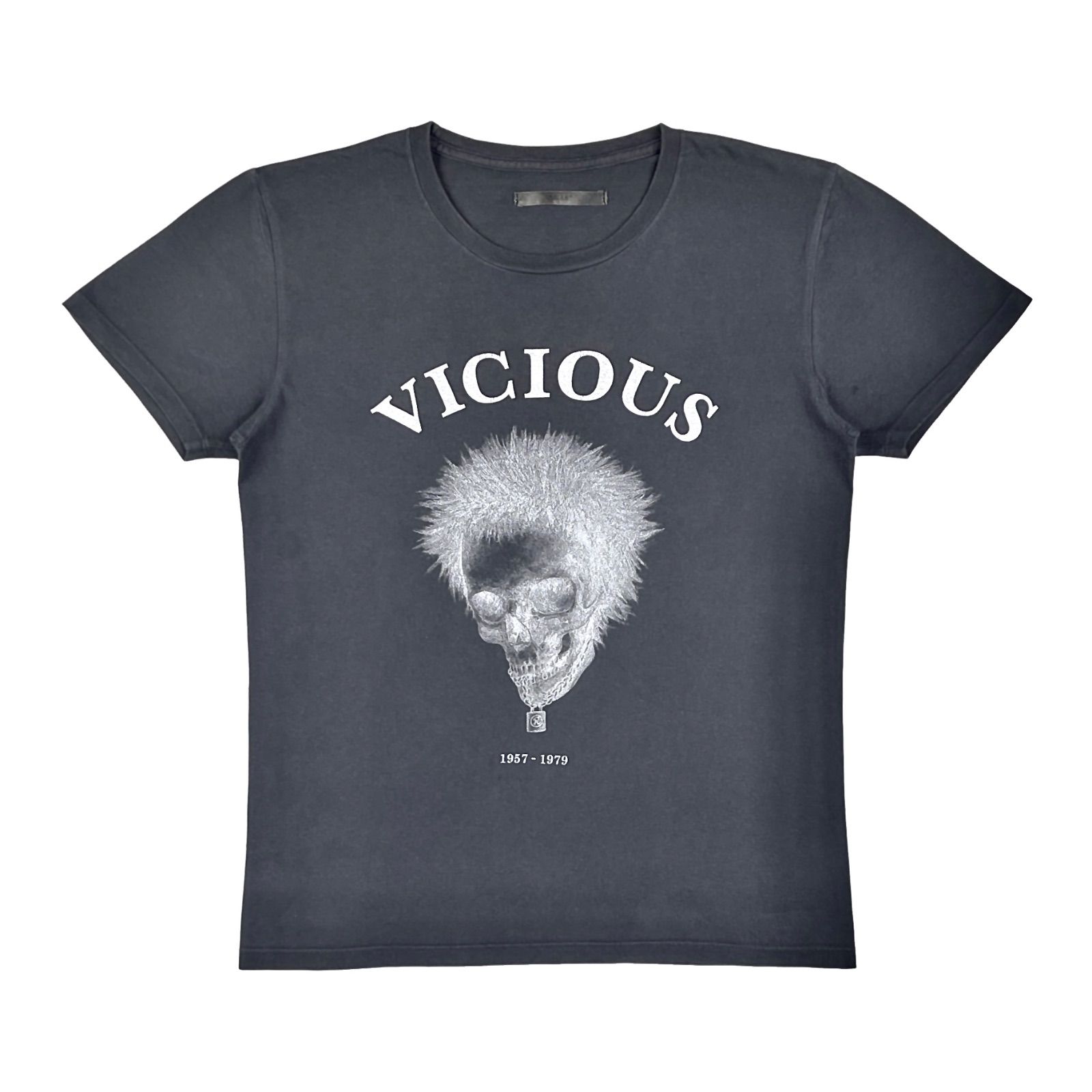 中古 BIAS バイアス DEAD MAN デッドマン SID VISIOUS シド ヴィシャス 骸骨 ドクロ スカル セックス ピストルズ パンク Tシャツ ナンバーナイン グラフィックデザイナー ブランド ショップオーナー 私物 アーカイブ Y2K 古着