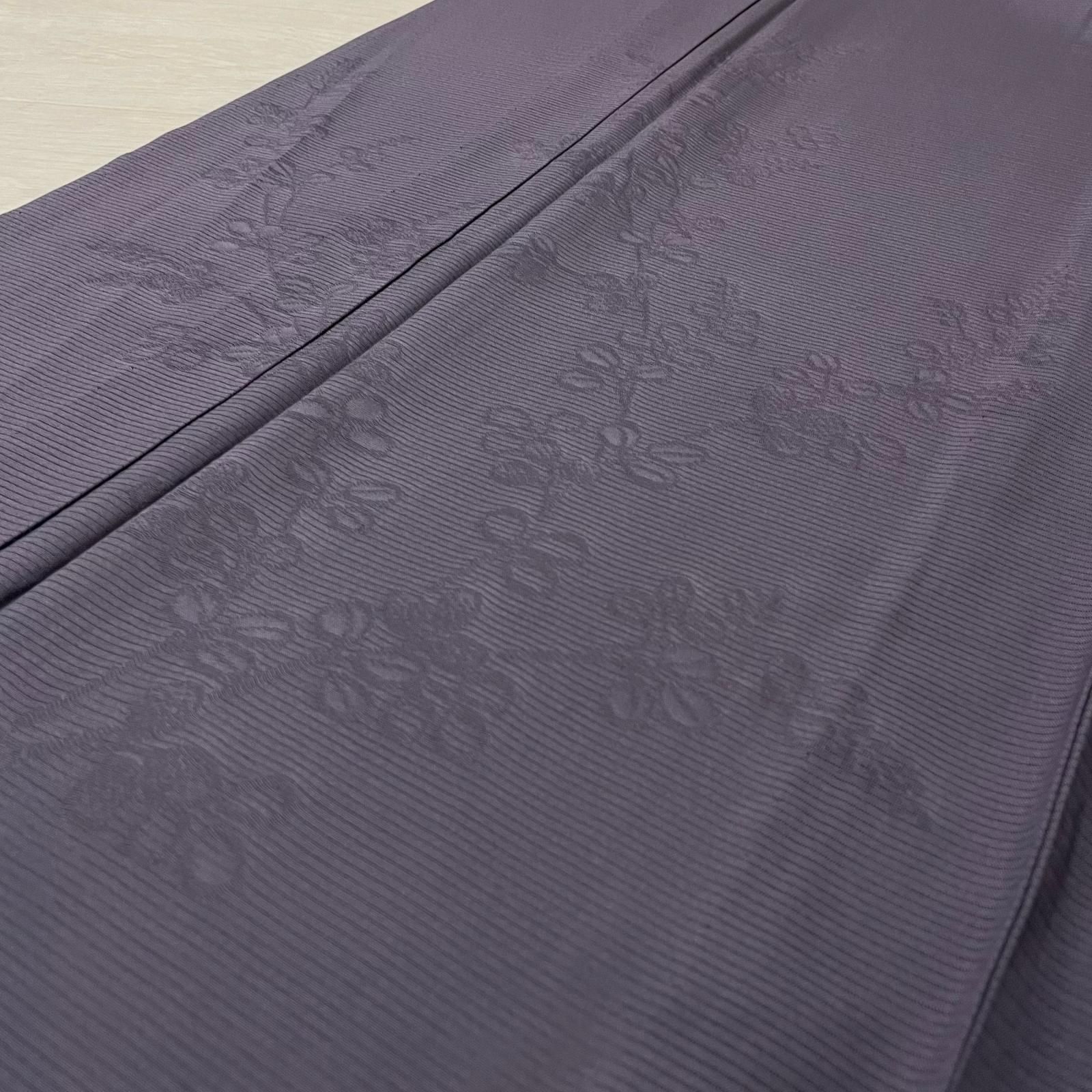 夏着物 絽織 無地付下げ 上品な花模様 着物 正絹 一つ紋 X-3737