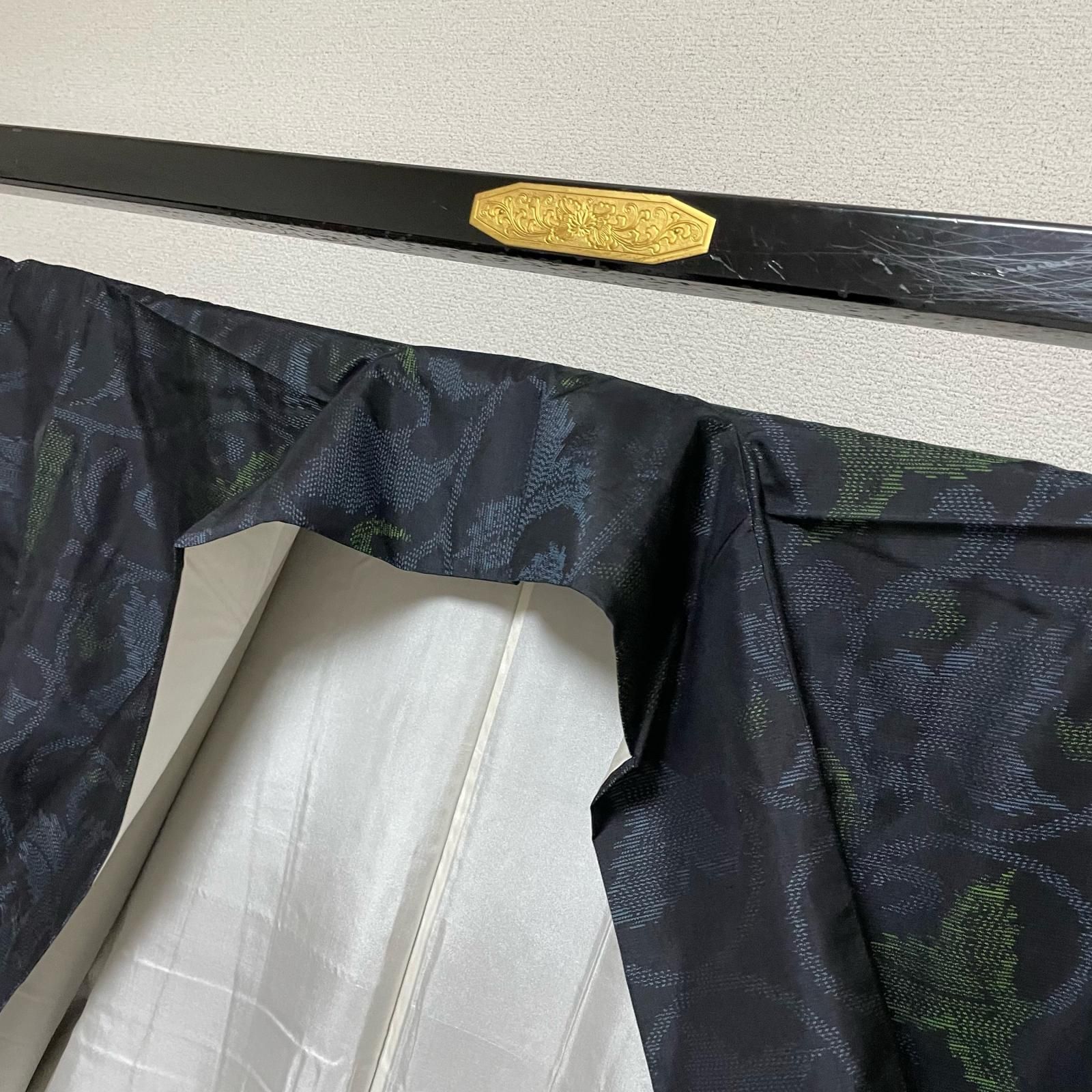 本場大島紬 藍泥染 蔦唐草模様 証紙付き 着物 正絹 X-3796 - メルカリ