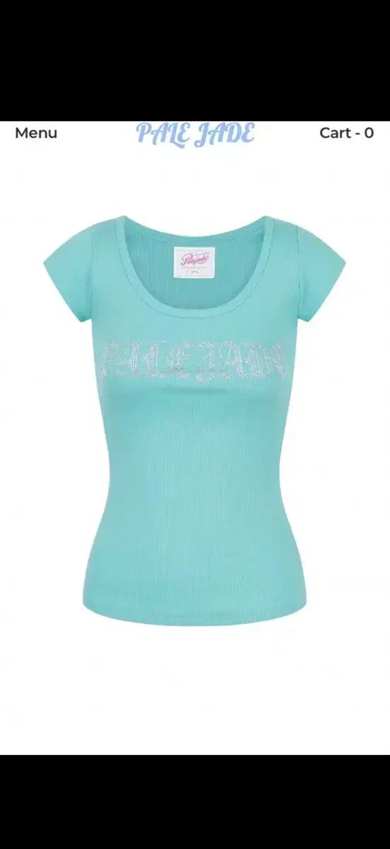 ペイルジェイド レトロ キュービック キャップ スリーブ Tシャツ ミント
