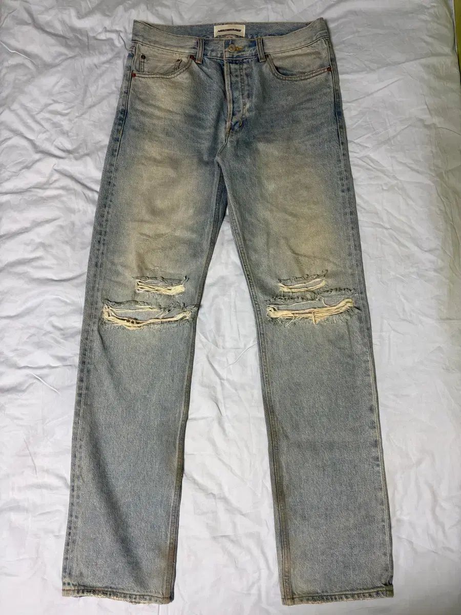 HERITAGE FLOSS ダメージ セルビッジ デニム M