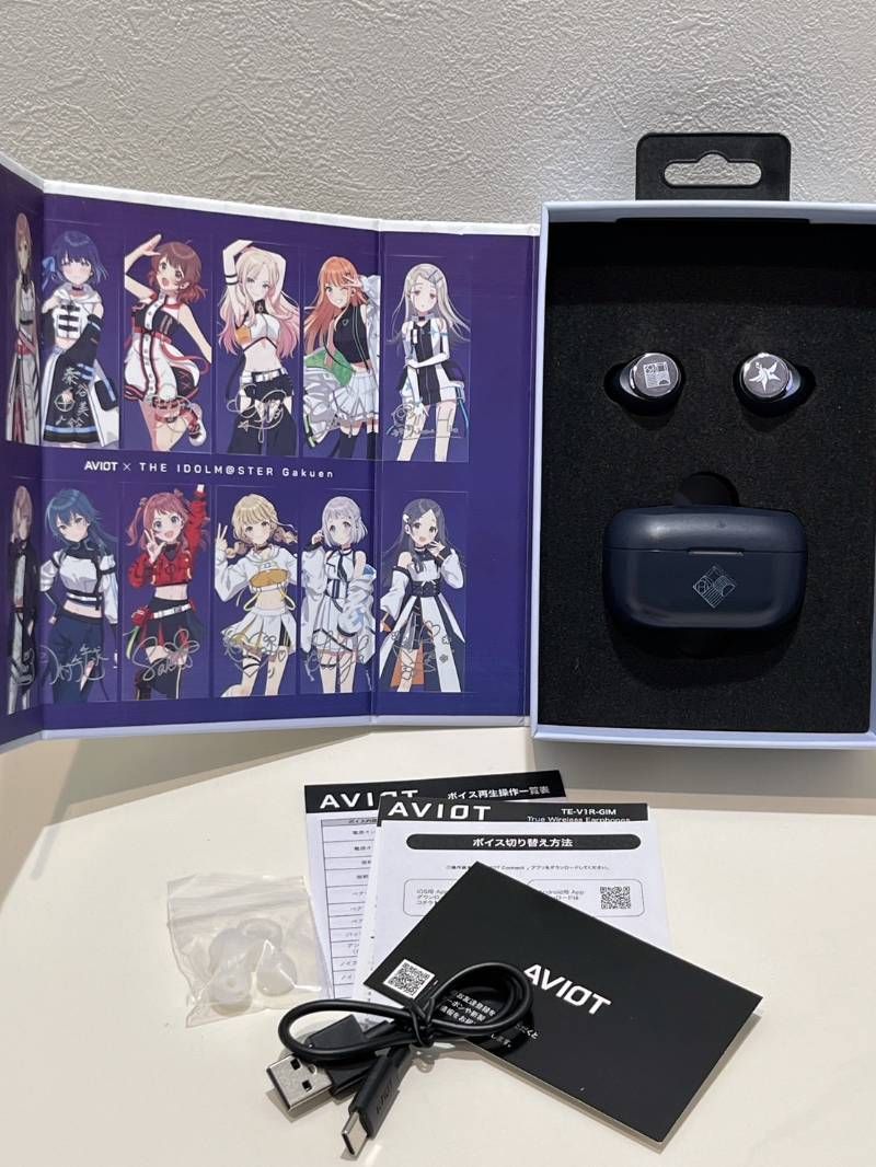 美品 AVIOT 学園アイドルマスター ワイヤレスイヤホン TE-V1R-GIM コラボモデル 音出し確認ok!