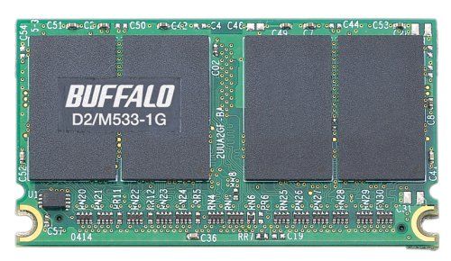 新品 BUFFALO DDR2 533MHz SDRAM(PC4200) 214pin Micro-DIMM 1GB D2/M533-1G 10,500円