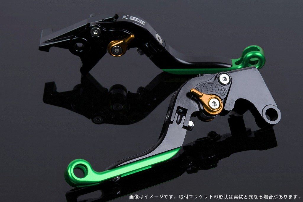 新品 SSK スピードラ アジャストレバーセット 可倒延長式 レバー本体カラー:ブラック アジャスターカラー:ゴールド エクステンションカラー:グリーン YAMAHA XMAX