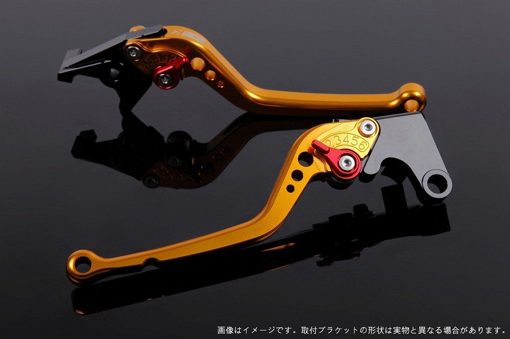 新品 アジャストレバー ブレーキ&クラッチセット レバー色:ゴールド アジャスト色:レッド (デイトナニッシンラジアル式マスターシリンダー)