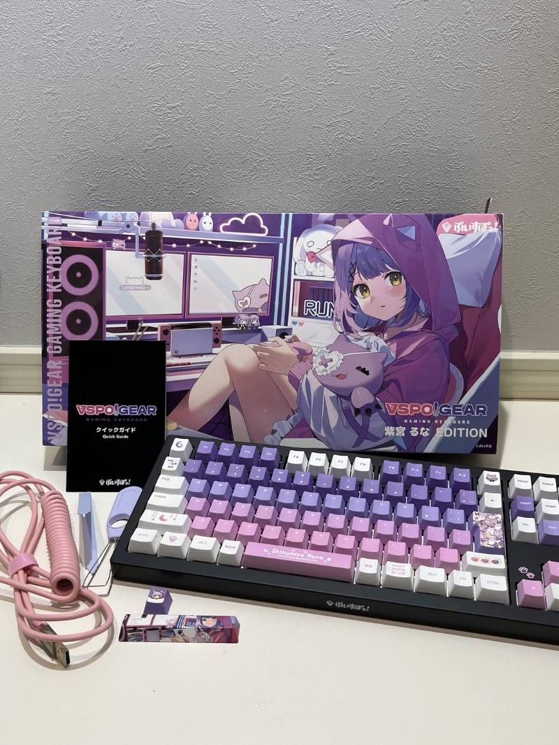 VSPO! GEAR 紫宮るな EDITIOO ゲーミングキーボード ぶいすぽっ! Vtuber キーボード