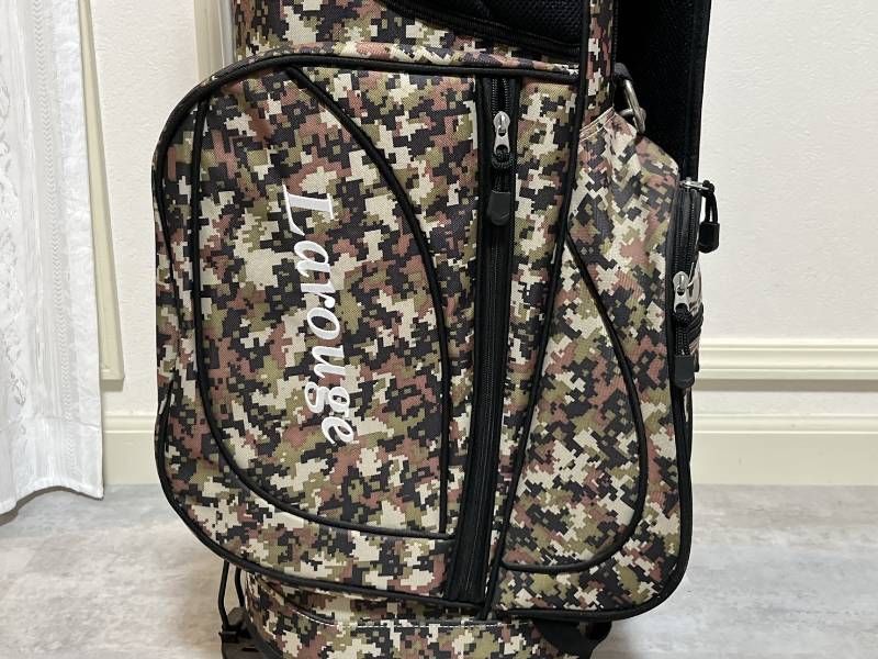 Larouge ゴルフバッグ スタンド式 カモフラージュ柄 Larouge ラルージュ 迷彩 キャディーバッグ Larouge ゴルフバッグ