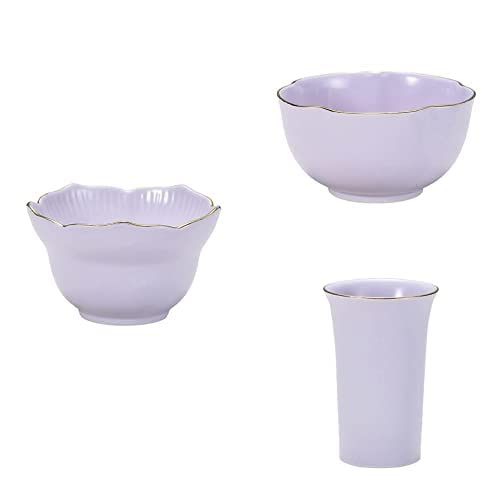 新品 【仏具セット】三具足(線香立て・仏壇用花瓶・ろうそく立て) 仏壇用品・仏具小物 ミニサイズ仏具 静凛 京紫 日本製 サンメニー