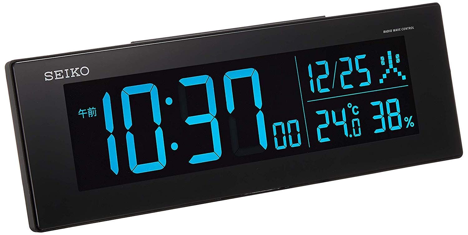 セイコークロック(Seiko Clock) セイコー クロック 置き時計 目覚まし時計 電波 デジタル 交流式 カラー液晶 シリーズC3 01:黒 本体サイズ:7.3×22.2×4.4cm BC406K送料無料 3aebfaa5