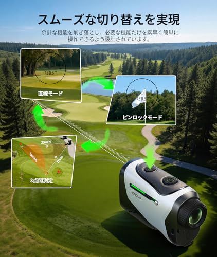 EENOUR ゴルフレーザー距離計 K1/K2 超小型 最速0.02s測定 3点間距離