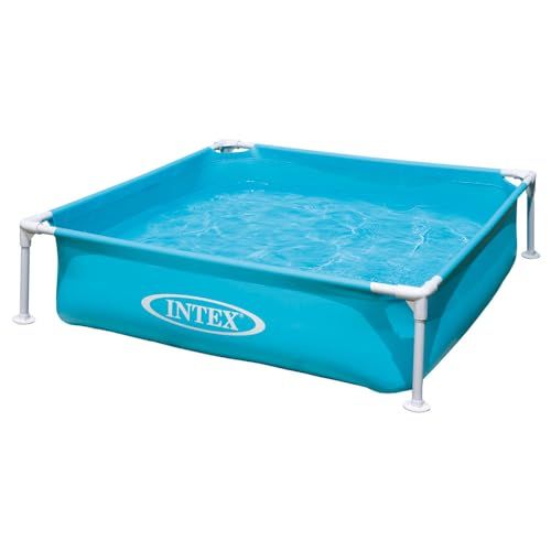 INTEX(インテックス)ミニフレームプール ブルー 122×122×30cm 57173[日本正規品] | INTEX製 122cm四方の小さいフレームプールmt