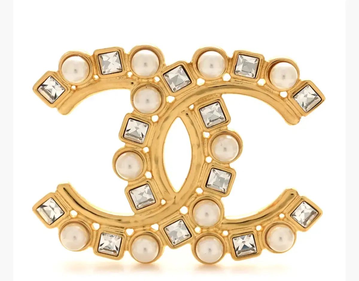 CHANEL シャネル クリスタル パール CC GOLD ブローチ 新品