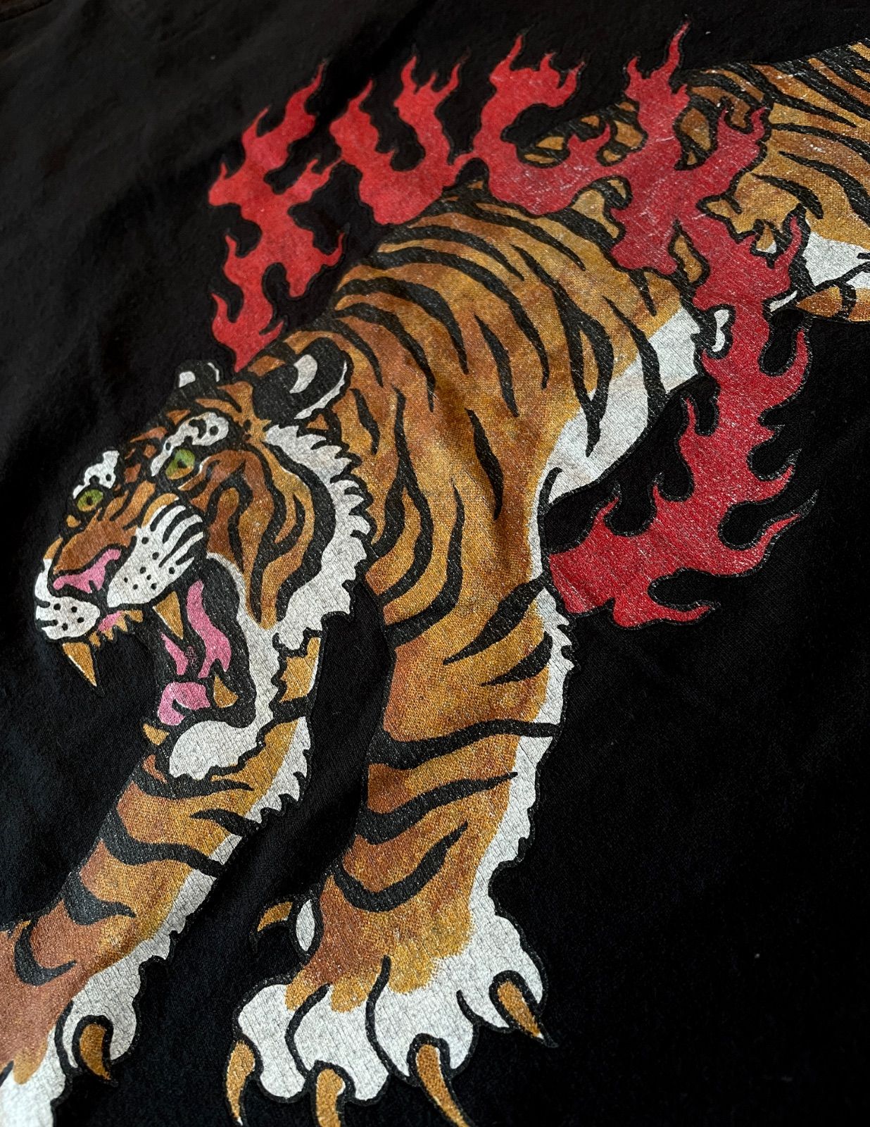 【美品】WACKO MARIA ワコマリア タイガー ティムリーハイ虎 ブラック WACKO MARIA ワコマリア TIM LEHI ティム・リーハイ コラボ 虎 Tシャツ