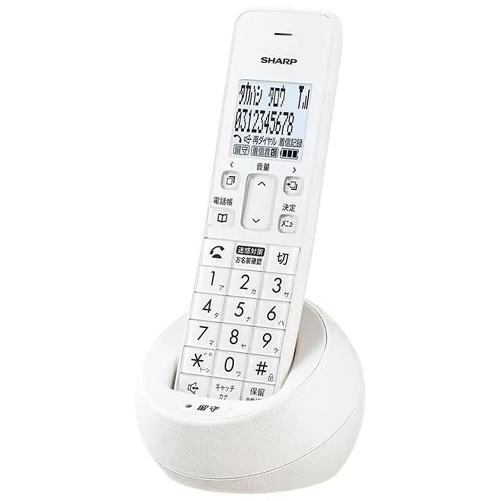 【新品】ICレコーダー・電話機 シャープ デジタルコードレス電話機 子機1台 (ホワイト) [JD-S09CL-W]