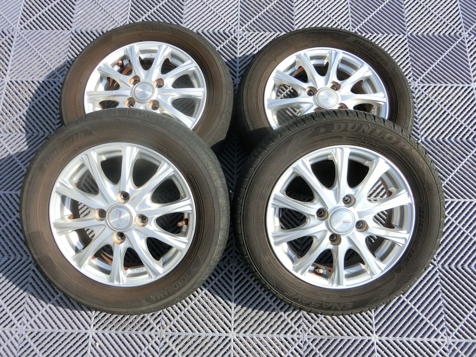 [1023] JOKER 13インチ アルミホイール 13×4.0B +45 PCD100 ハブ径 約73mm 4穴 4本セット 155/65R13