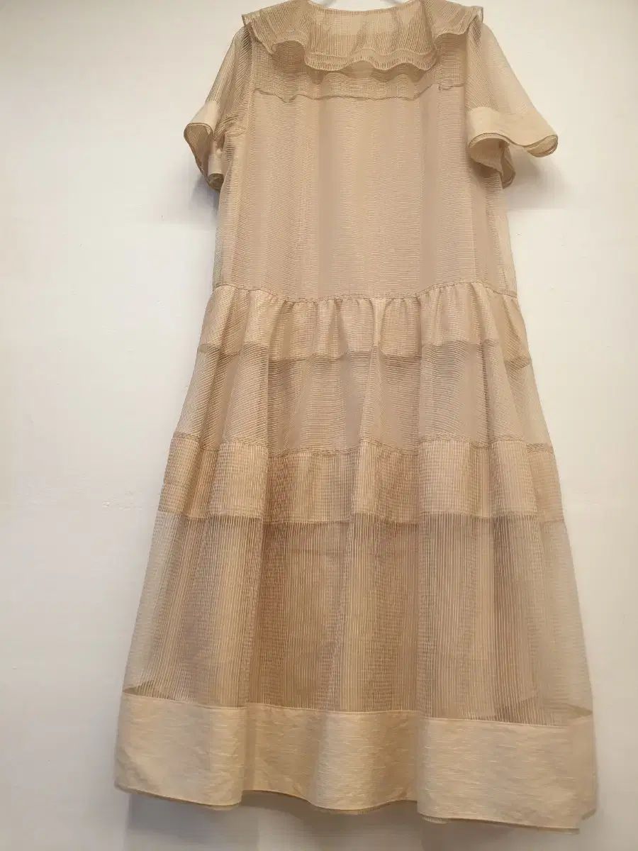 麻 55(細身) SJSJ ロング丈ワンピース