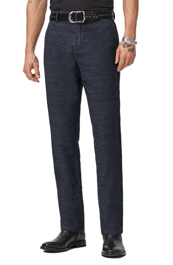 ジョンバルベイトス メンズ ボトムス カジュアルパンツ ストレート John Varvatos Flint Straight Leg Pants Deep Blue ブルー