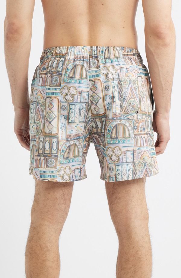 ボーディーズ メンズ 水着 ハーフパンツ・ショーツ プリント Boardies Printed Swim Trunks Beige Multi ベージュ