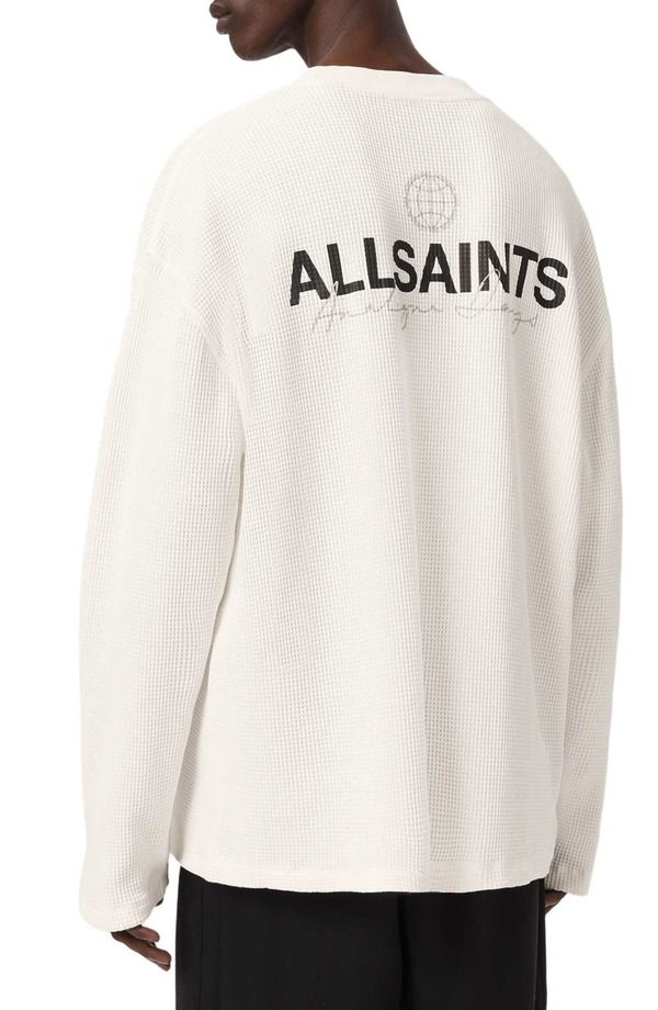 オールセインツ メンズ アウター パーカー・スウェット シャツ ロゴ グラフィック AllSaints Emblem Logo Waffle Stitch Graphic Sweatshirt Cot オールセインツ メンズ アウター パーカー・スウェット シャツ ロゴ グラフィック AllSaints Emblem Logo Waffle Stitch Graphic Sweatshirt Cot