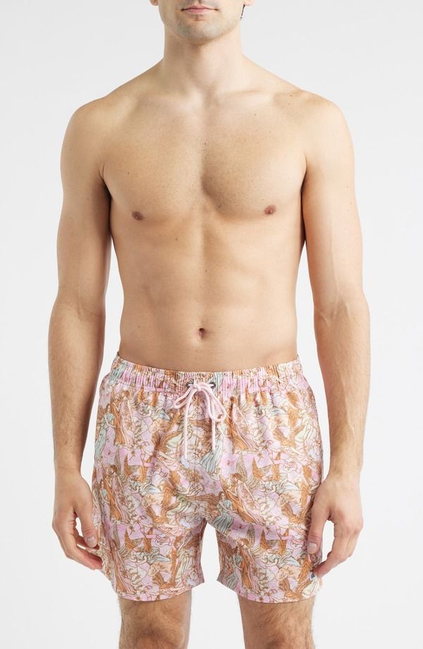 ボーディーズ メンズ 水着 ハーフパンツ・ショーツ フラワー柄 フラワー Boardies Floral Swim Trunks Pink ピンク