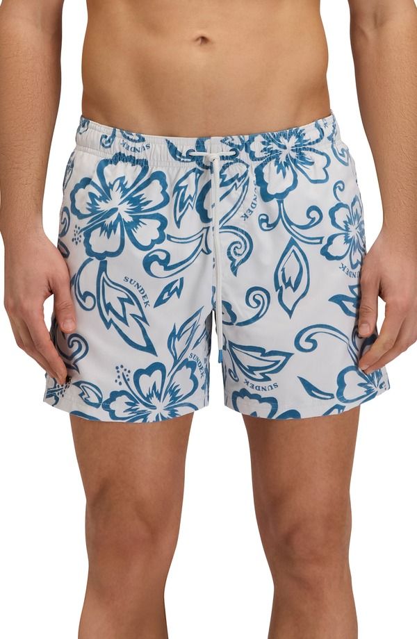 サンデッキ メンズ 水着 ハーフパンツ・ショーツ プリント Sundek Print Swim Trunks Ghost