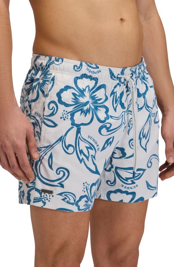 サンデッキ メンズ 水着 ハーフパンツ・ショーツ プリント Sundek Print Swim Trunks Ghost サンデッキ メンズ 水着 ハーフパンツ・ショーツ プリント Sundek Print Swim Trunks Ghost