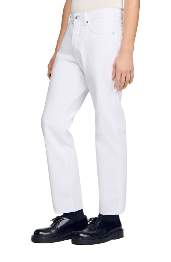 サンドロ メンズ ボトムス デニムパンツ ジーンズ SANDRO Regularaw jeans White ホワイト