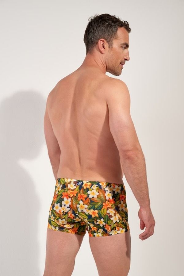 ホム メンズ 水着 ハーフパンツ・ショーツ ショートパンツ HOM Etna Swim Shorts Navy Print ネイビー