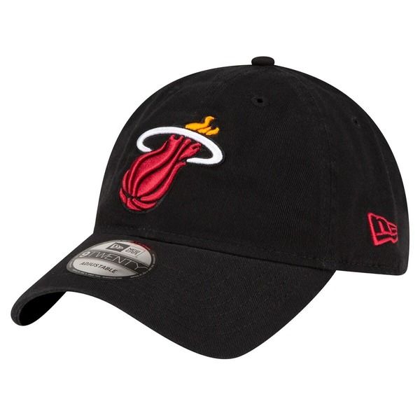 ニューエラ メンズ アクセサリー 帽子 Mens New Era Black Miami Heateam 20 9TWENTY Adjustable Hat Black ブラック