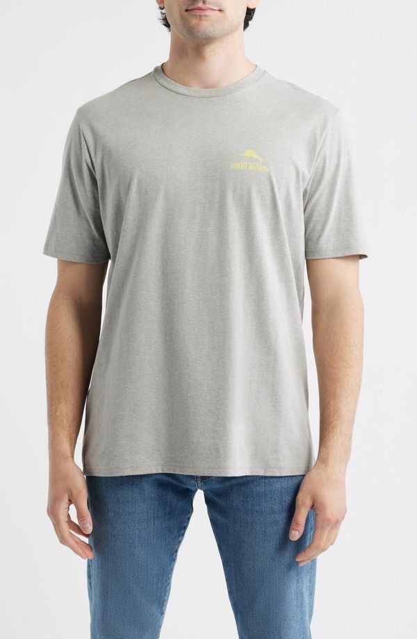 トッミーバハマ メンズ トップス Tシャツ グラフィック Tommy Bahama Finish Lime Graphic TShirt Grey Heather グレー