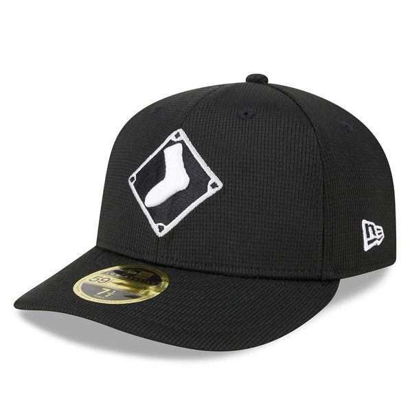 ニューエラ メンズ アクセサリー 帽子 Mens New Era Black Chicago White Sox 2024 Batting Practice Low Profile 59FIFTY F
