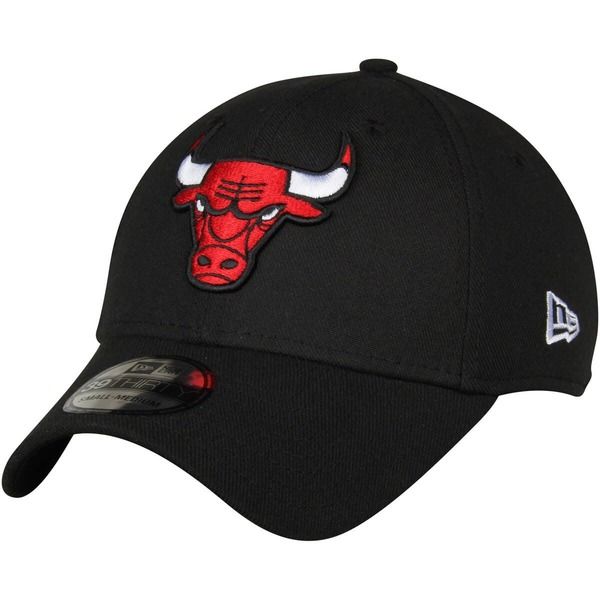 ニューエラ メンズ アクセサリー 帽子 Mens New Era Black Chicago Bulls Team Classic 39THIRTY Flex Hat Black ブラック