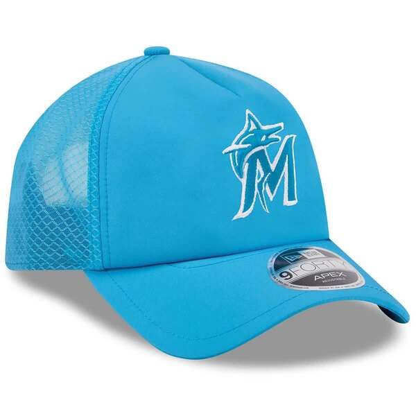 ニューエラ メンズ アクセサリー 帽子 Mens New Era Blue Miami Marlins 2026 Batting Practice Apex 9FORTY Adjustable Tru ニューエラ メンズ アクセサリー 帽子 Mens New Era Blue Miami Marlins 2026 Batting Practice Apex 9FORTY Adjustable Tru