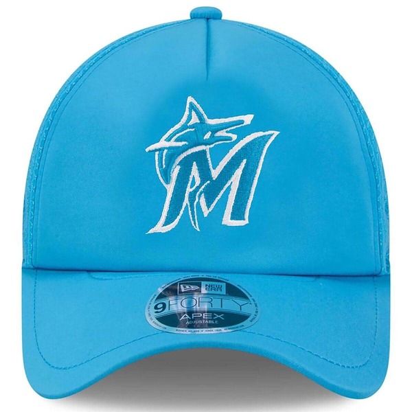 ニューエラ メンズ アクセサリー 帽子 Mens New Era Blue Miami Marlins 2026 Batting Practice Apex 9FORTY Adjustable Tru ニューエラ メンズ アクセサリー 帽子 Mens New Era Blue Miami Marlins 2026 Batting Practice Apex 9FORTY Adjustable Tru