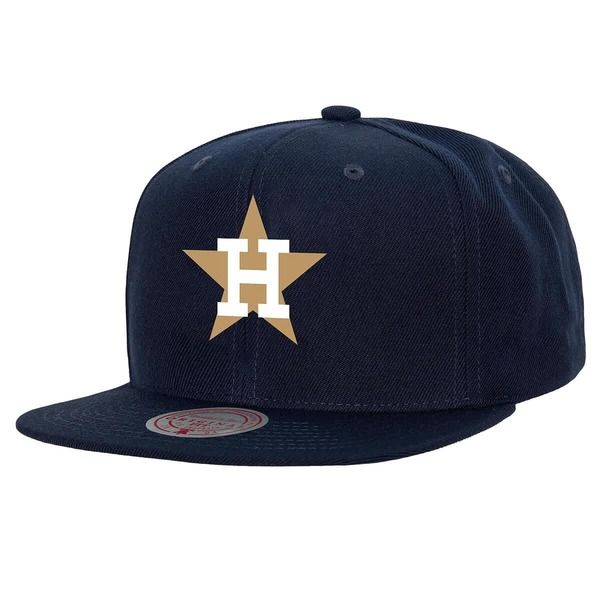 ミッチェルネス メンズ アクセサリー 帽子 Mens Mitchell Ness Navy Houston Astros Cooperstown Collection Basic Flip Snapb