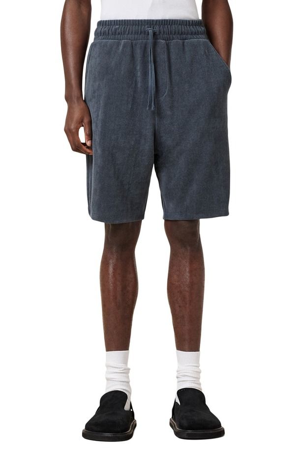 オールセインツ メンズ ボトムス ハーフパンツ・ショーツ ショートパンツ AllSaints Felix Towelling Sweat Shorts Pitched Blue ブルー