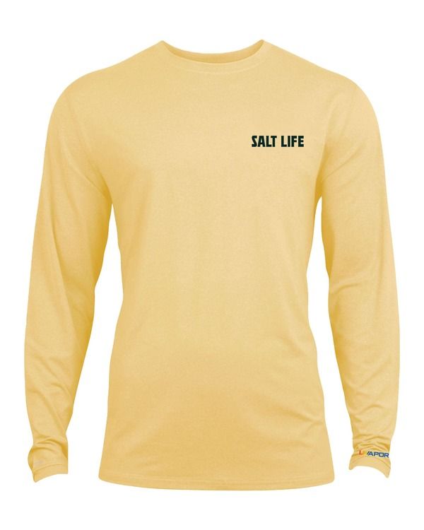 ソルトライフ メンズ トップス Tシャツ Salt Life Live Above or Below Long Sleeve Performance Tee Golden Haze Heather ヘ