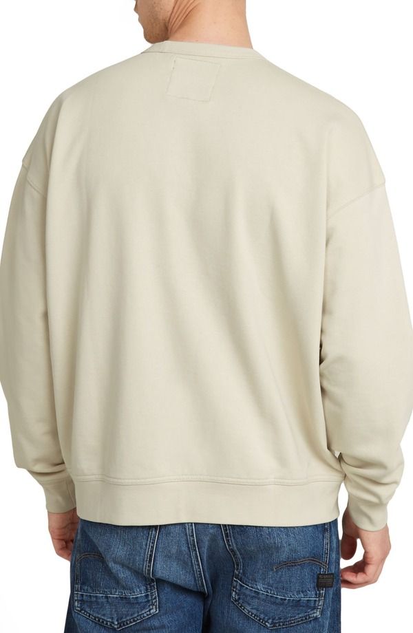 ジースター メンズ アウター パーカー・スウェット クルーネック シャツ コットン GSTAR Chenille GScript Loose Organicotton Crewneck Sweatsh