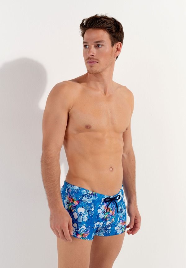 ホム メンズ 水着 ハーフパンツ・ショーツ ショートパンツ HOM Colibriswim Shorts Blue Print ブルー