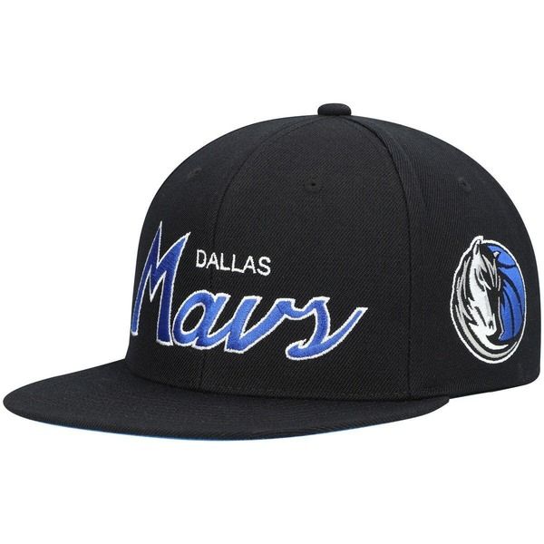 ミッチェルネス メンズ アクセサリー 帽子 Mens Mitchell Ness Black Dallas Mavericks Hardwood Classicscript 20 Snapback H