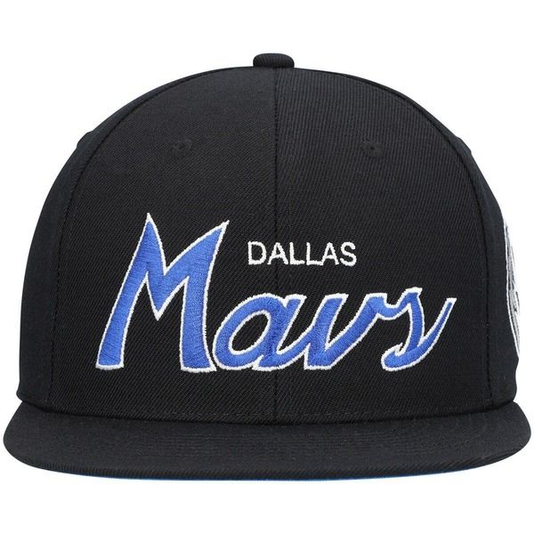ミッチェルネス メンズ アクセサリー 帽子 Mens Mitchell Ness Black Dallas Mavericks Hardwood Classicscript 20 Snapback H