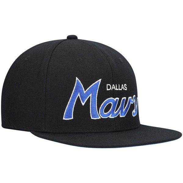 ミッチェルネス メンズ アクセサリー 帽子 Mens Mitchell Ness Black Dallas Mavericks Hardwood Classicscript 20 Snapback H