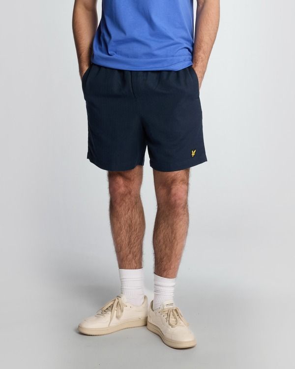 ライルアンドスコット メンズ ボトムス ハーフパンツ・ショーツ ショートパンツ リネン Lyle Scott Linen Deck Shorts Dark Navy ネイビー