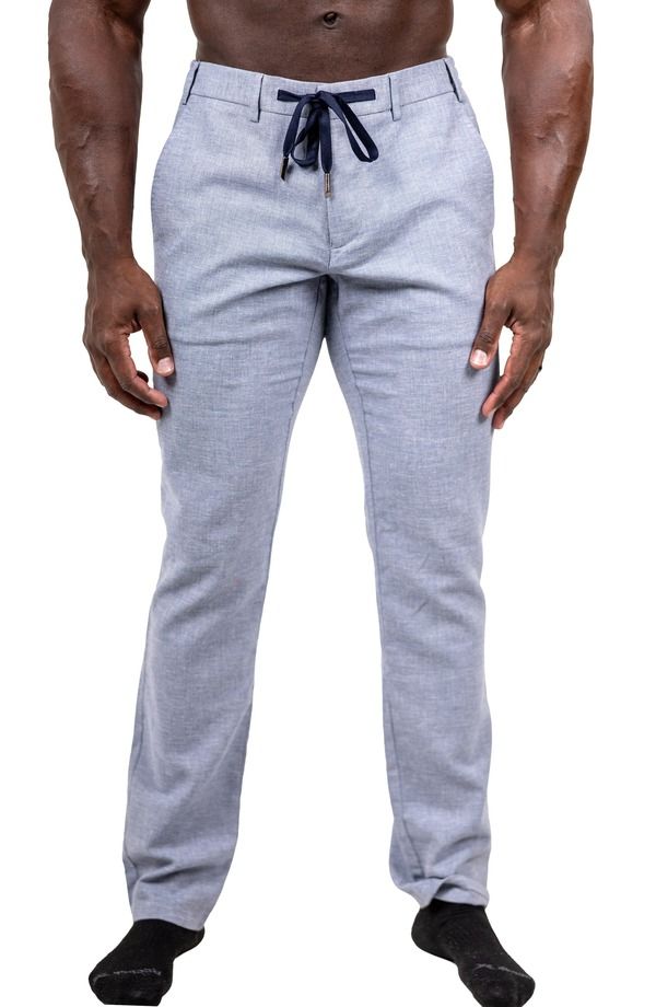 マセオ メンズ ボトムス カジュアルパンツ Maceoo Marthyr Tapered Leg Drawstring Pants Blue ブルー