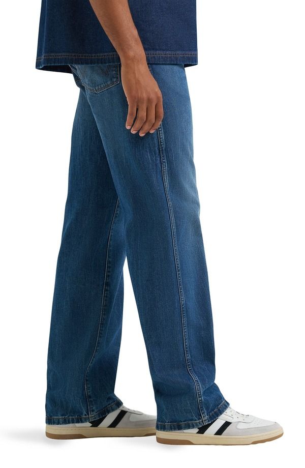 ラングラー メンズ ボトムス デニムパンツ ストレート ジーンズ Wrangler Loose Straight Leg Jeans Retro Blue ブルー