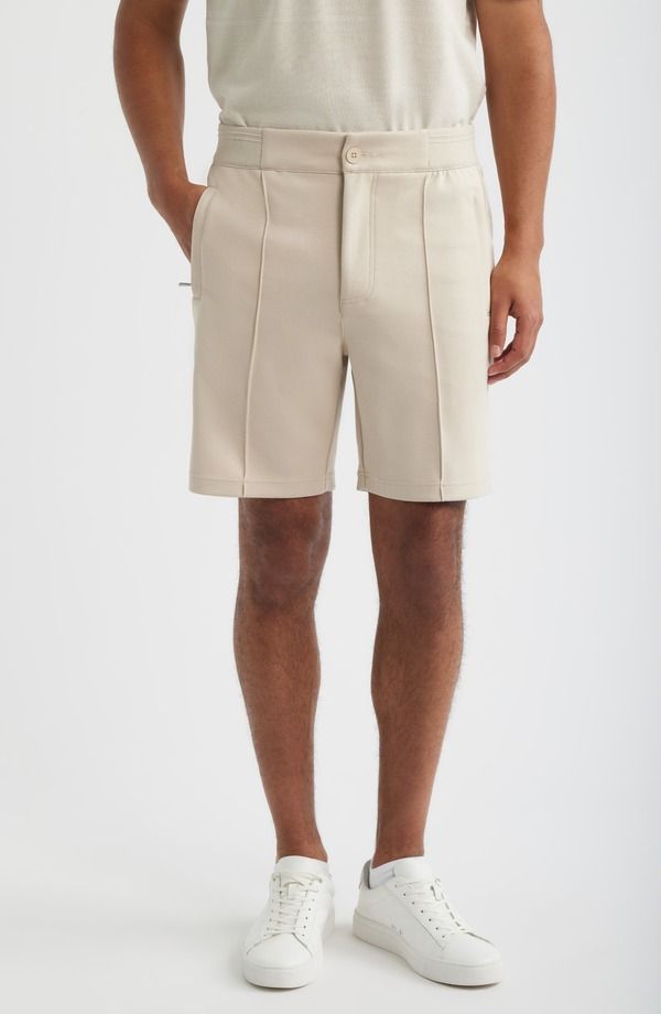 ブガッチ メンズ ボトムス ハーフパンツ・ショーツ ショートパンツ Bugatchi Softouch Pintuck Shorts Almond