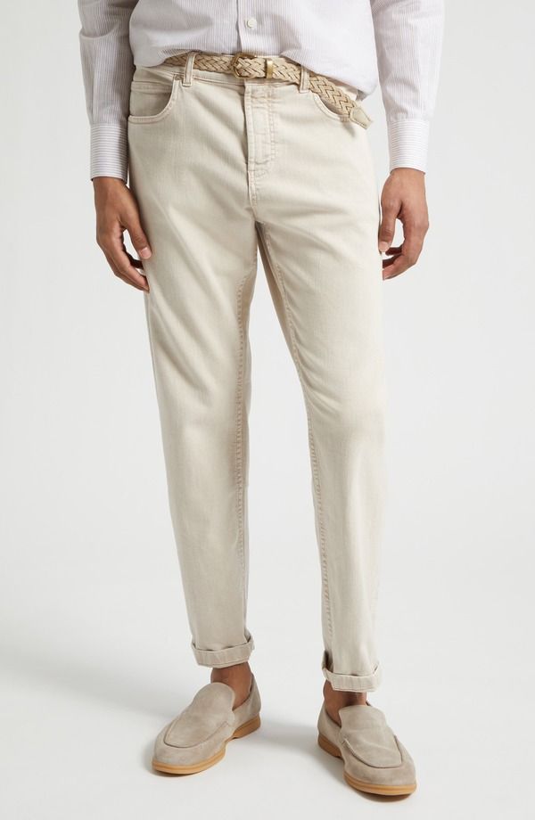 イレブンティ メンズ ボトムス デニムパンツ ストレート ジーンズ Eleventy Straight Leg Jeansand サンド