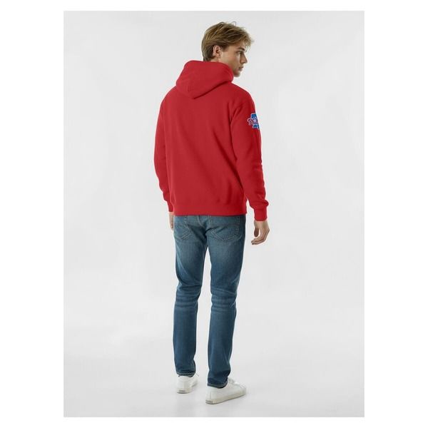 チャンピオン メンズ アウター パーカー・スウェット Mens Champion Red Philadelphia Phillies Reverse Weave Chenille Hoodie Red
